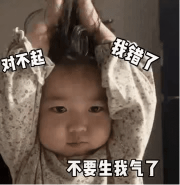 不要生气了，对不起我错了