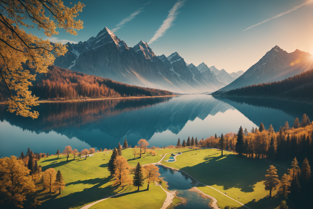 美丽如画的山水风景