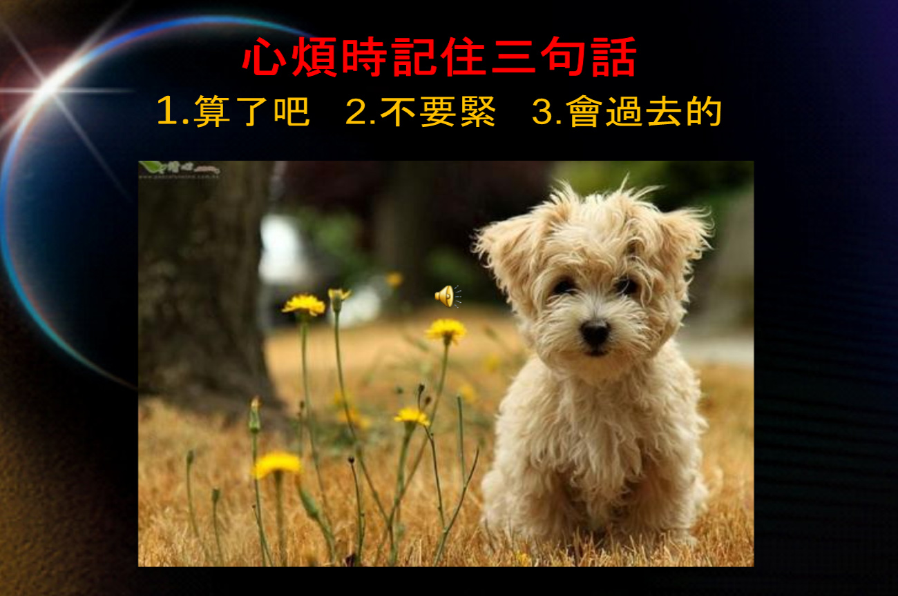 心烦时请记住这三句话