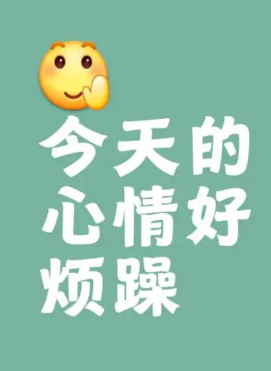 说不上为什么？我今天心情很烦躁