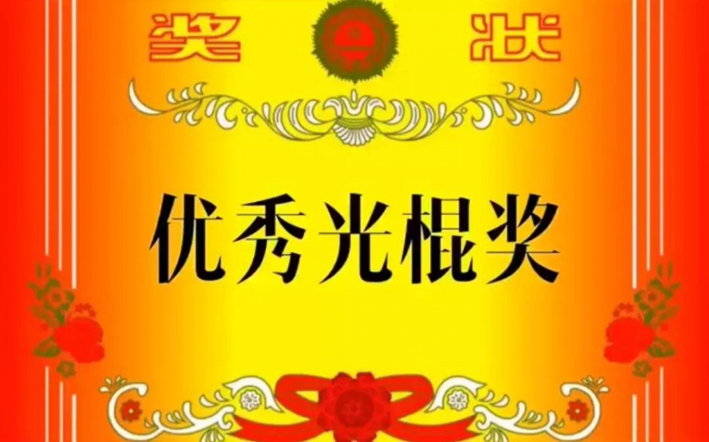 给你颁发一个优秀光棍奖
