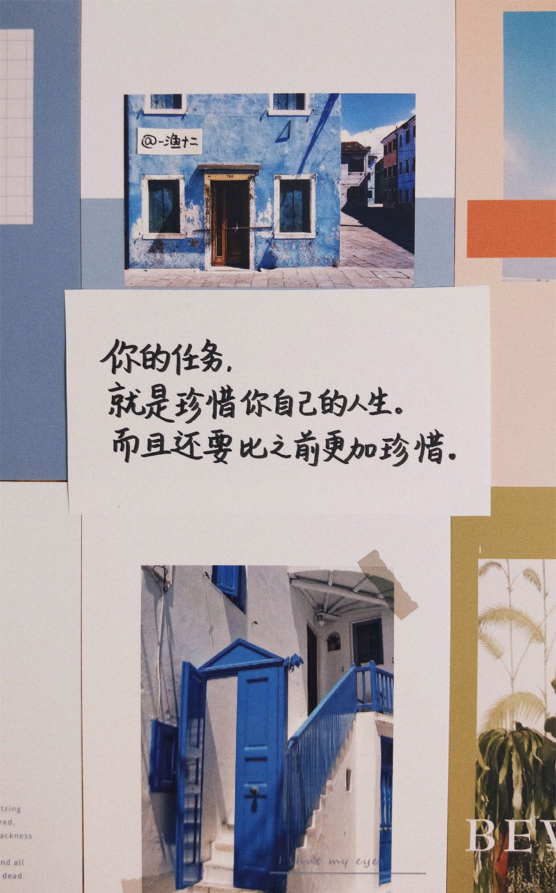 珍惜你现在的人生，还要比以前更加珍惜