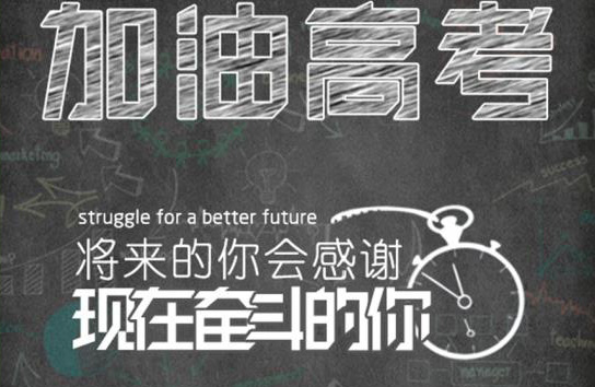 加油高考，将来的你会感谢现在奋斗的你