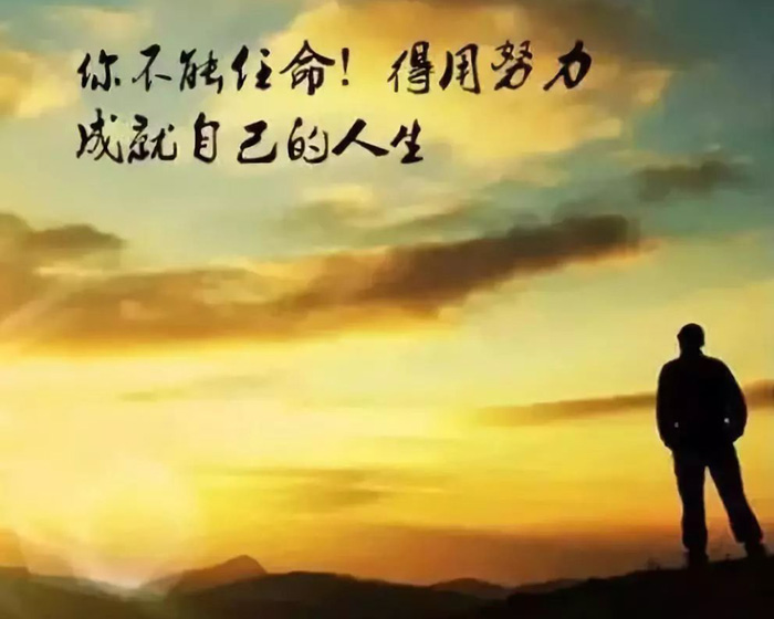 我们不能认命，要努力成就自己的人生