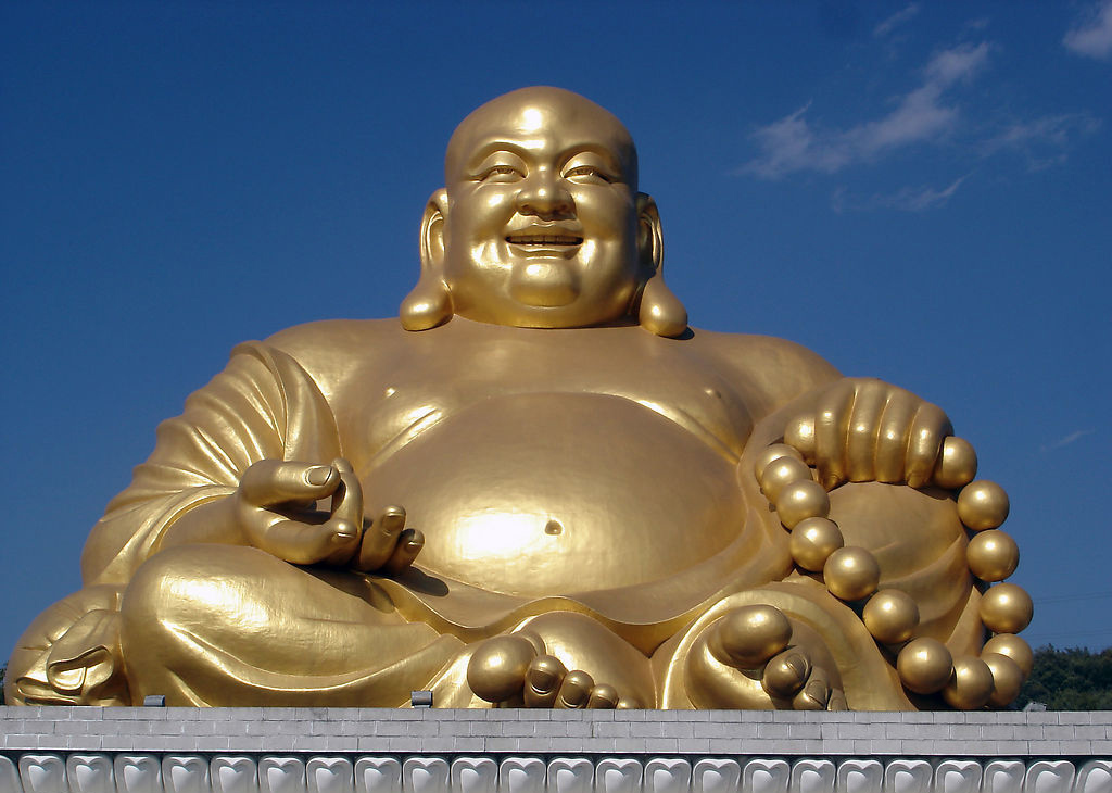 笑容满面的弥勒佛照片