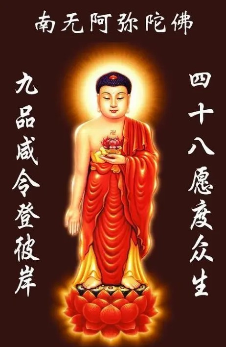 四十八愿度众生，九品咸令登彼岸