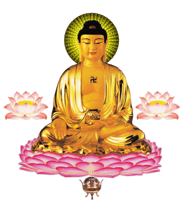 莲花打坐的动态佛像图片