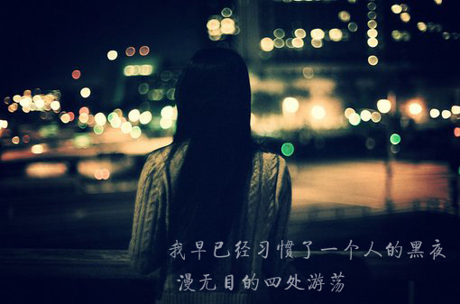 我早已经习惯了在夜晚漫无目的的游荡