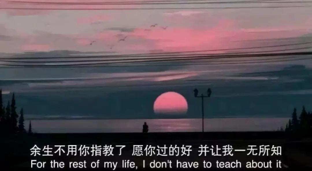 余生不用你再指教了，愿你一切都好