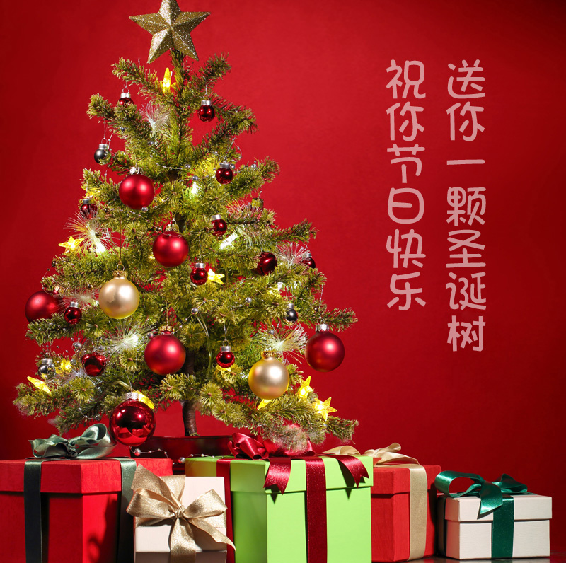 我要送你一颗圣诞树，祝你全家人节日快乐
