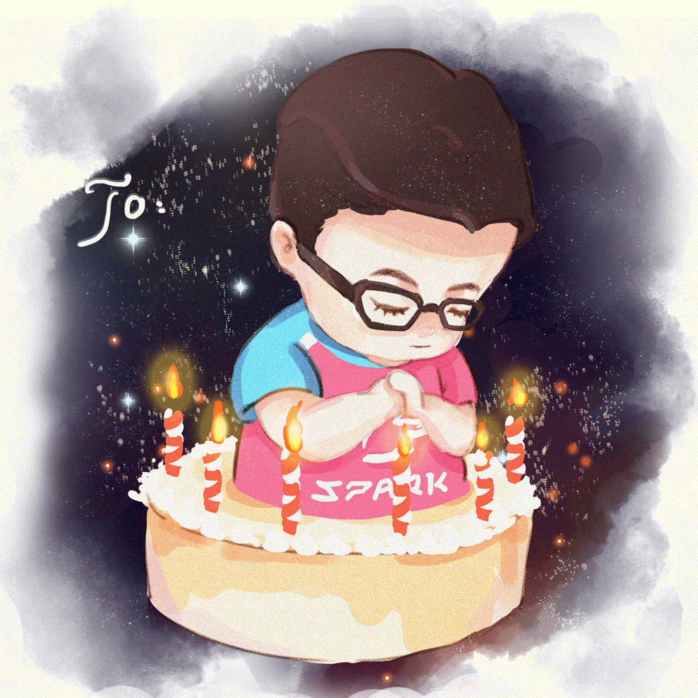 小朋友过生日的漫画图片