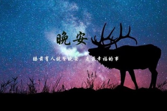 睡前有人说晚安是一件很幸福的事