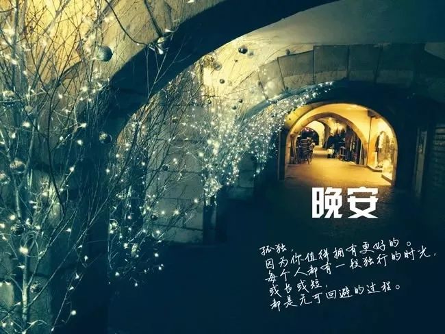 晚安心语：每个人都有一段独行的时光，或长或短