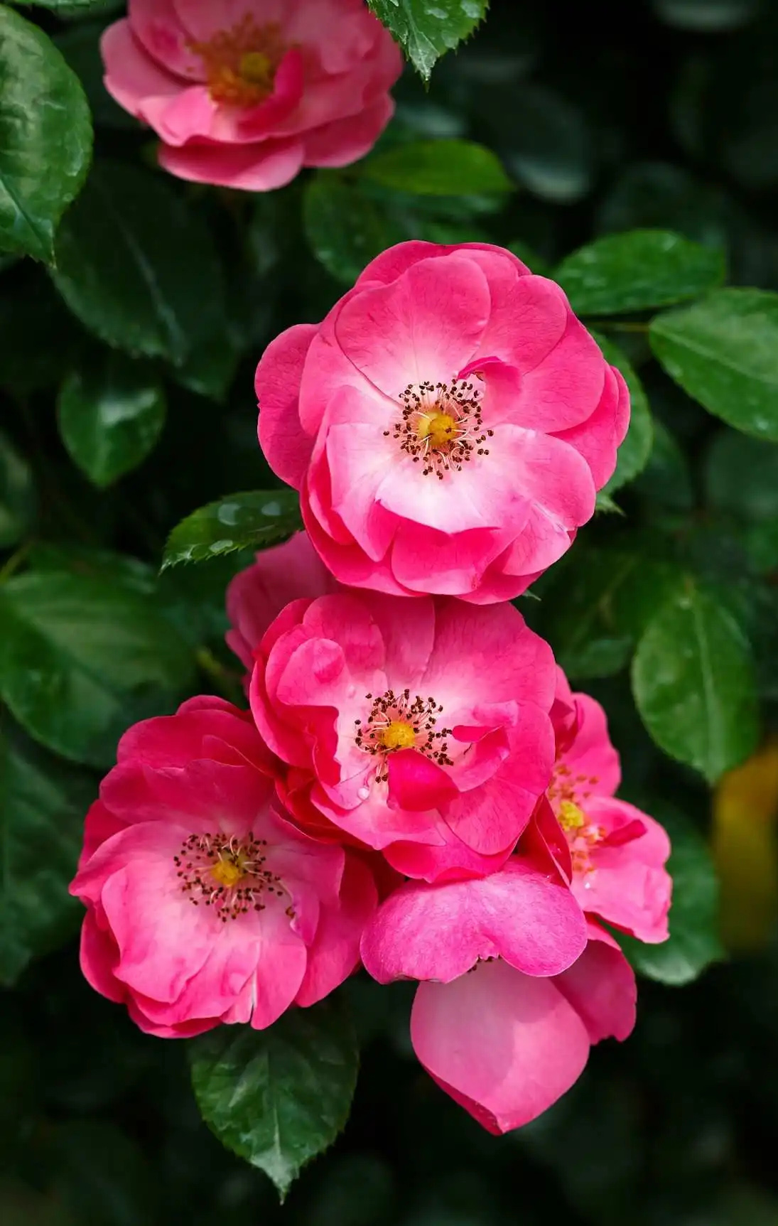 盛开漂亮的红色花朵
