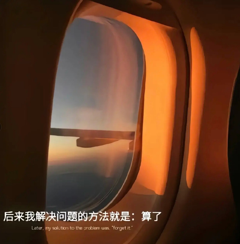 后来我解决问题的方法就是“算了”