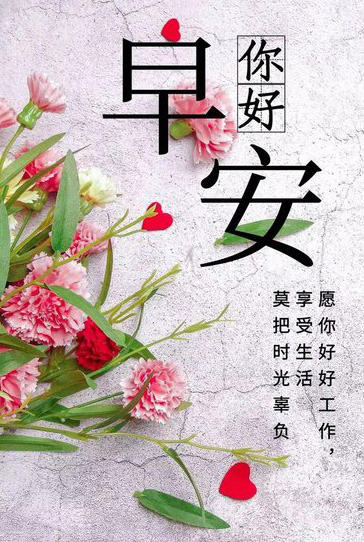 早安你好！愿你好好工作，享受生活