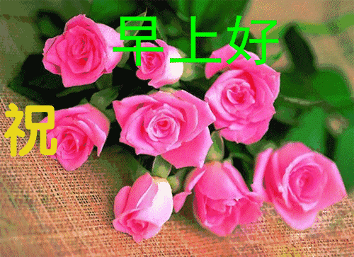 早上好的动态图，我祝你幸福安康