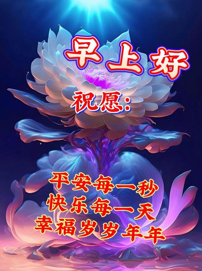 最美的早上好祝福图，愿你岁岁年年都幸福