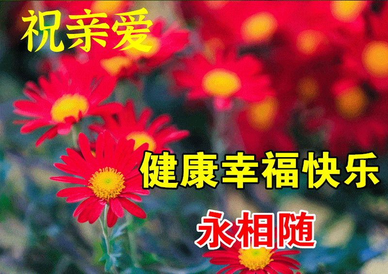 祝福我亲爱的朋友健康幸福！快乐永相随