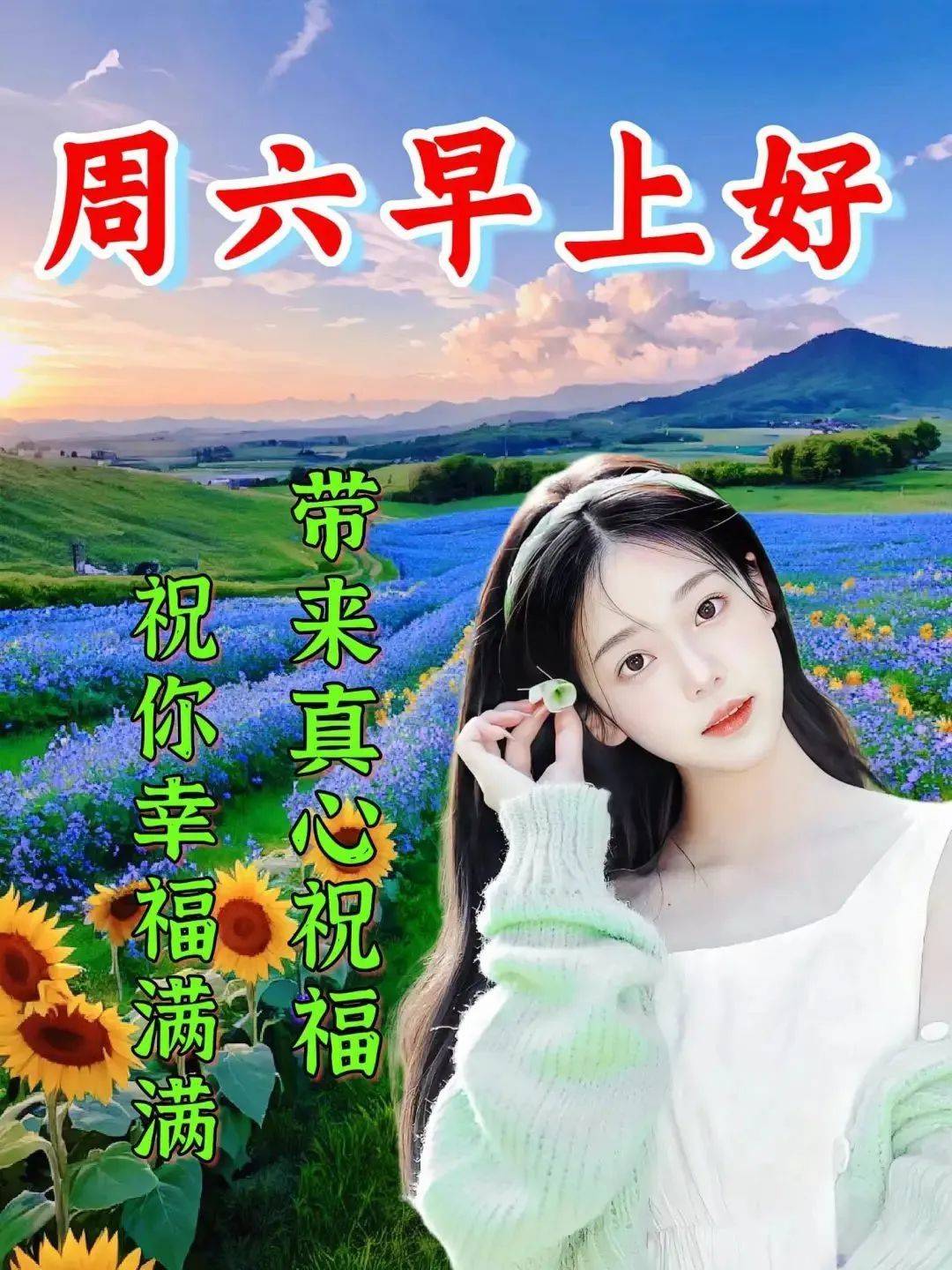 周六早上好！祝你幸福满满