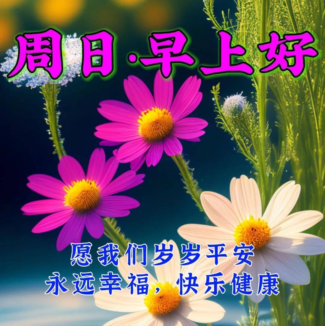 周日早上好！愿我们岁岁平安，永远幸福